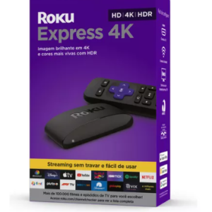 Roku Express 4K | Dispositivo de streaming para TV HD/4K/HDR compatível com Alexa, Siri e Google