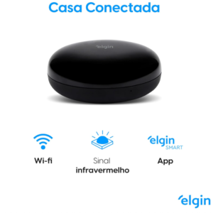 Controle Remoto Universal Wifi Smart Home Elgin Compatível com os Sistemas Amazon Alexa e Google Home Vermelho